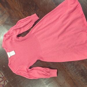 Pink sweater dress, girls size 12